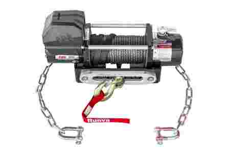 Лебёдка переносная 9000SR c облегчённой площадкой на цепях и проводами