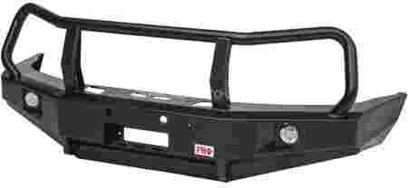 Бампер силовой передний УАЗ Патриот 2005+ с доп. фарами и защитной дугой (под парктроник)