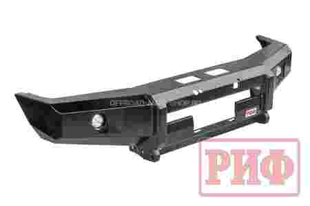 Бампер передний Toyota Land Cruiser 76/78 2007+ c доп. фарами, под штатную лебедку и расширители арок