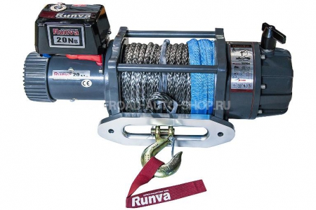 Лебёдка электрическая (индустр.) 12V Runva 20000 lbs 9072 кг (кевлар)