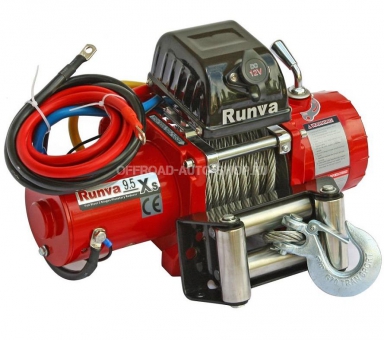 Лебёдка электрическая 12V Runva 9500 lbs 4310 кг (короткий барабан)