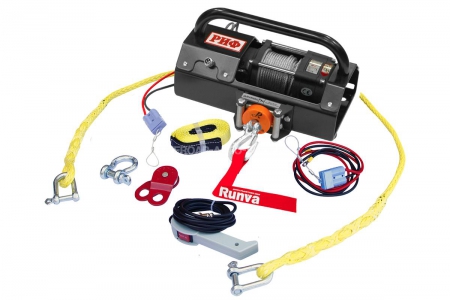 Лебёдка переносная 2500A c малой площадкой и проводами (в сборе)
