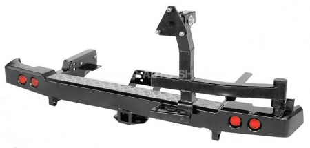 Бампер задний УАЗ Патриот (пикап) 2005+ с фаркопом, калиткой и фонарями стандарт