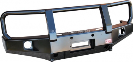 Бампер передний Nissan Navara D40/Pathfinder R51 (2004-2009) с доп. фарами и защитной дугой