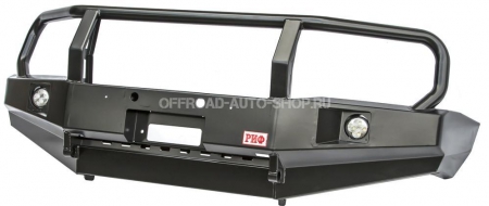 Бампер передний Nissan Patrol Y61 2004+ с доп. фарами и защитной дугой