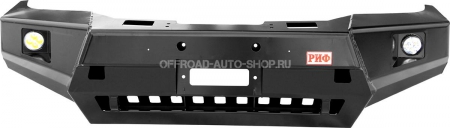 Бампер передний Toyota Hilux 2015+ с доп. фарами, без защитной дуги