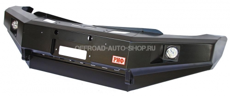 Бампер передний Mitsubishi L200 2005-2015/Pajero Sport 2009-2015 с доп. фарами без защитной дуги